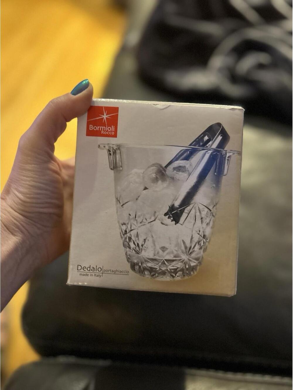 Bormioli Rocco Dedalo Crystal Ice Bucket 30.5 oz 7in